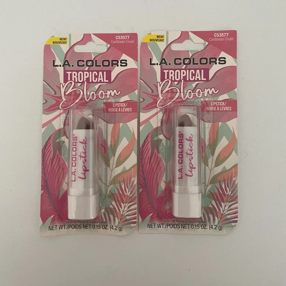 LA COLORS Tropical Bloom Lipstick Caribbean Crush C53577 Ltd. Edition 2 Sealed